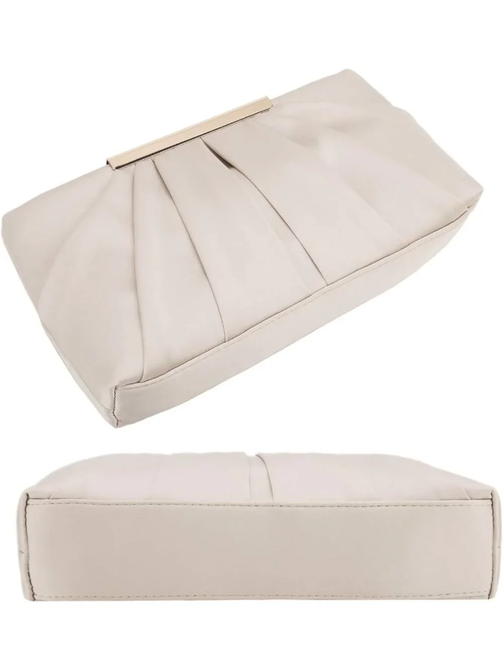 Elegant Pleated Satin Evening Clutch Bag | Classy Formal Purse for Women